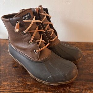 Sperry Womens Duck Boots size 6 STS80524 Brown Boots